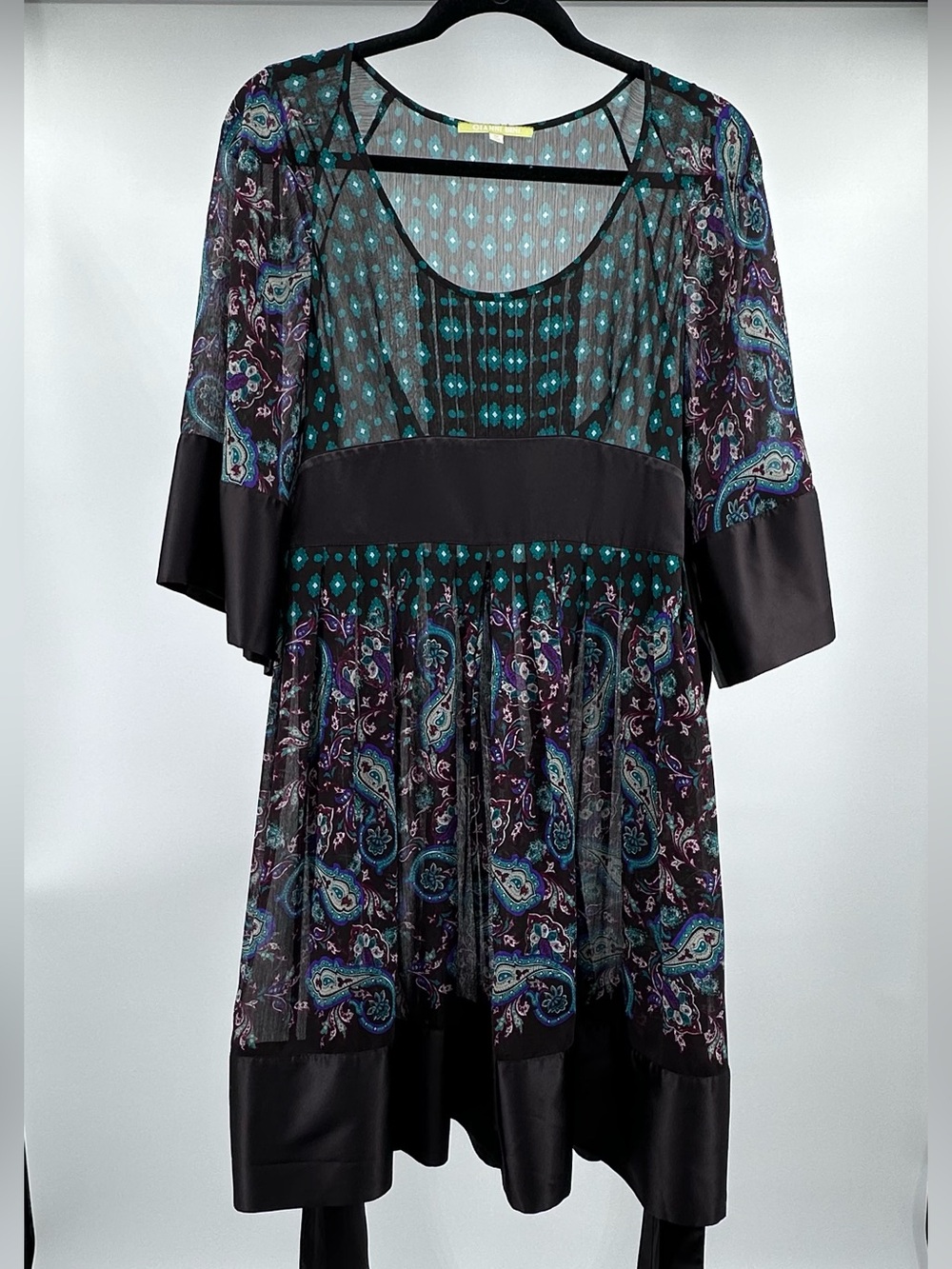 Gianni Bini Sheer Paisley Kimono Tunic - Women’s